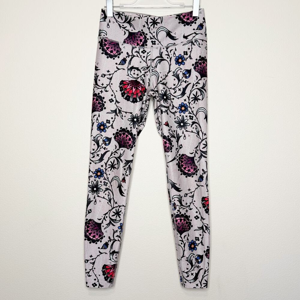 NIKE Dri-FIT Power Legend Tight Leggings High Waisted Floral Print Womens Size M - Picture 10 of 10